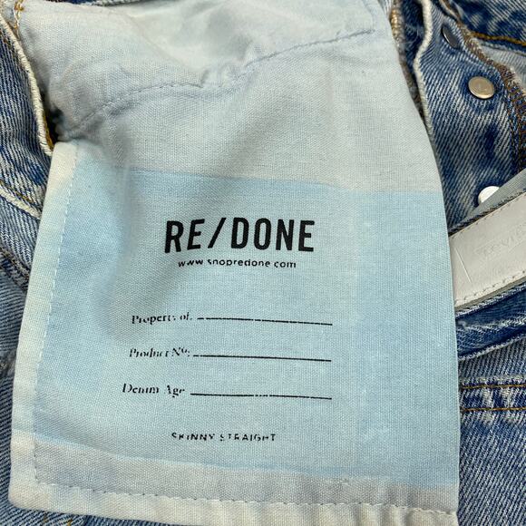Re/Done Levi's High Rise Slim Straight Leg Jeans Women's 24 - Picture 9 of 13